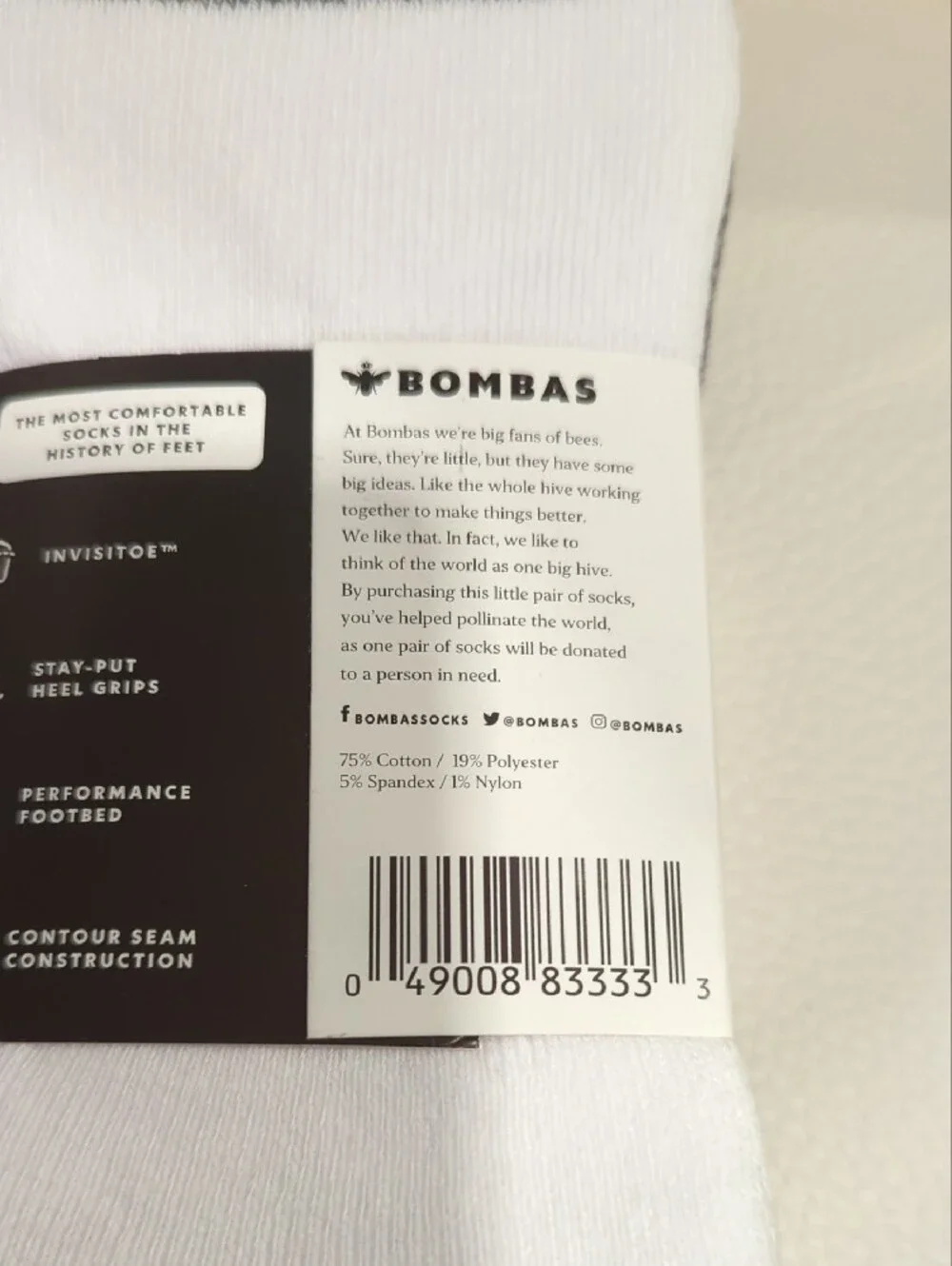 Bombas Men's Cushioned No-Show Socks in Black and Heather Gray Large